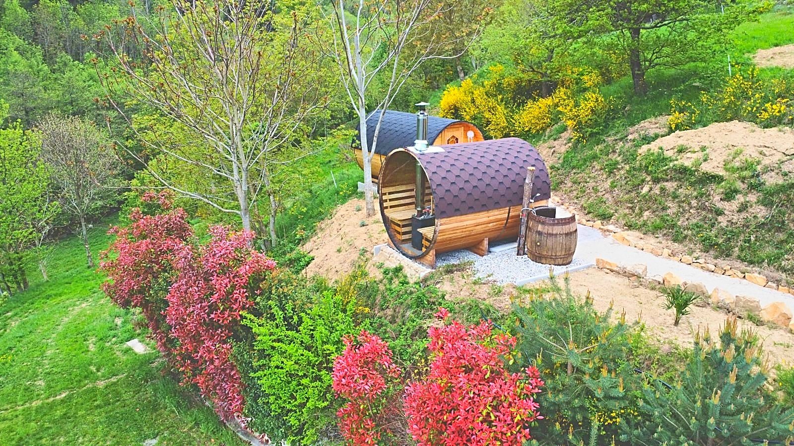Le sauna en forme de tonneau